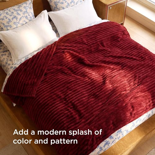 Bedsure GentleSoft Full Blanket - Cozy Scarlet Sage Throw for Women | Soft, Large 84x90 Inches