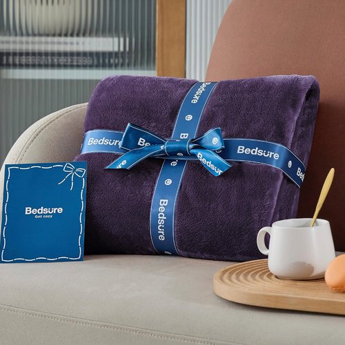 Bedsure Fleece Blanket - Soft, Lightweight Plush Twin XL Blanket in Purple | 66" x 90" for Cozy Comfort