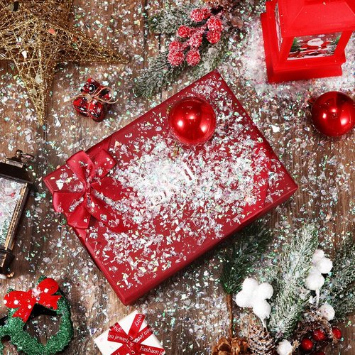 Kasyat Fake Snow Powder - Christmas Twinkles Decoration Filler | 600g White & AB Color