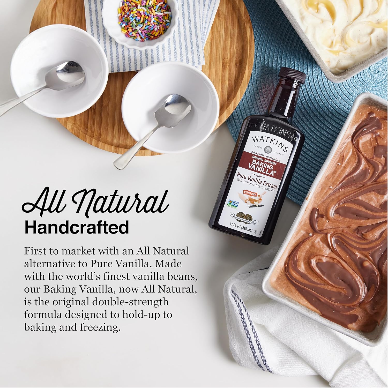 Watkins Gourmet Baking Vanilla - All Natural Pure Vanilla Extract, 11 Fl Oz | Flavorful & Versatile