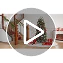 60 Inch White Velvet Christmas Tree Skirt with Gold Embroidery - Classical Style