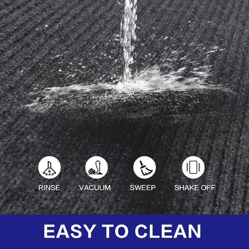 3FTx10FT Runner Rug Non-Slip Outdoor Indoor Runner Rug Floor Mat Carpet with Rubber Backing Low Pile Commercial Floor Doormat Carpet for Hall Entryway Balcony Garage Patio