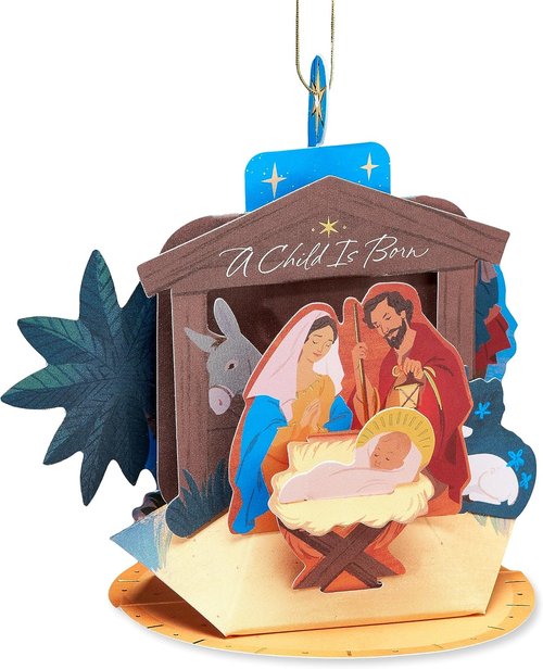 American Greetings Magic Moments Christmas Ornament - Religious Manger Decoration for Holiday Cheer
