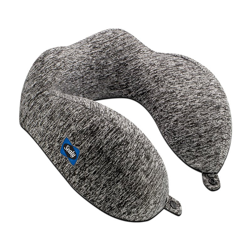 Sealy Travel Pillow – Airplane Pillow for Neck Support, Neck Pillow for Traveling, Travel Neck Pillow for Airplanes, Ergonomic Travel Pillow, Premium Support Travel Pillows for Long Flights