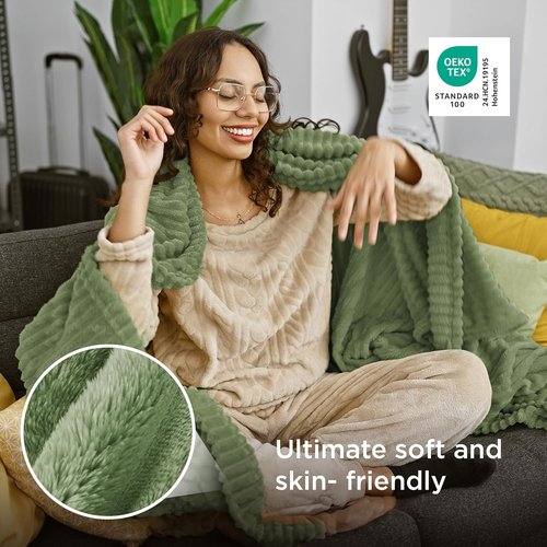 Bedsure GentleSoft Twin Blanket - Super Soft Cozy Fleece Throw for Couch, 60x80 Inches, Perfect for Women & Girls