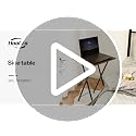 Folding TV Tray Tables Set of 2 - Industrial Side Table for Small Spaces