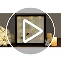 LED Memorial Shadow Box Sympathy Gift with Dandelion Print 11x11