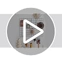 Set of 2 Metal Wall Grid Panels - Photo Display & Wall Storage Organizer