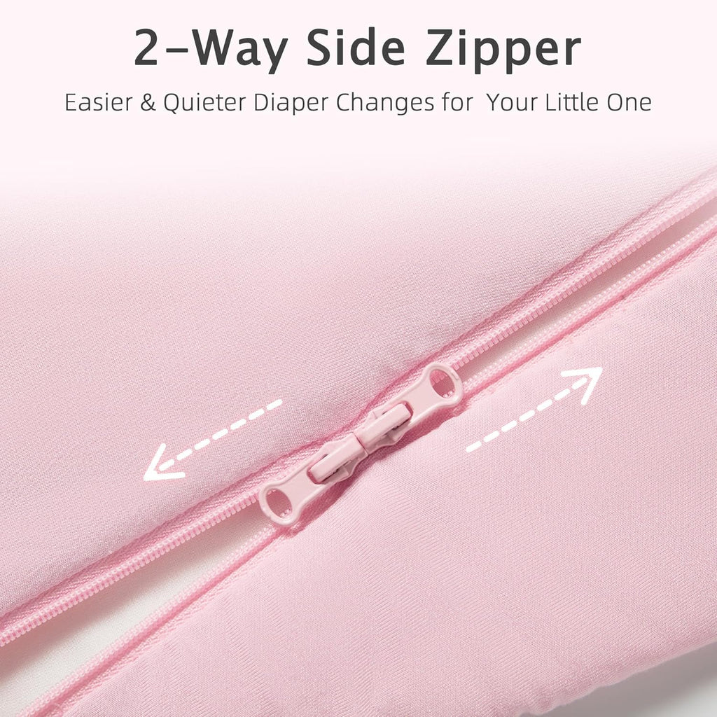 Skiennix Sleep Sack - 1.0 TOG Wearable Blanket for 6-18 Months Babies | Lightweight Bamboo Rayon, Pink, M