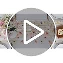 Embroidered Daisy Gauze Table Runner, 120-Inch Sheer Dining Table Decor