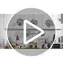 Civaner 12 Pcs 10-Inch Mini Christmas Wreaths with Bells & Ribbons - Holiday Decor