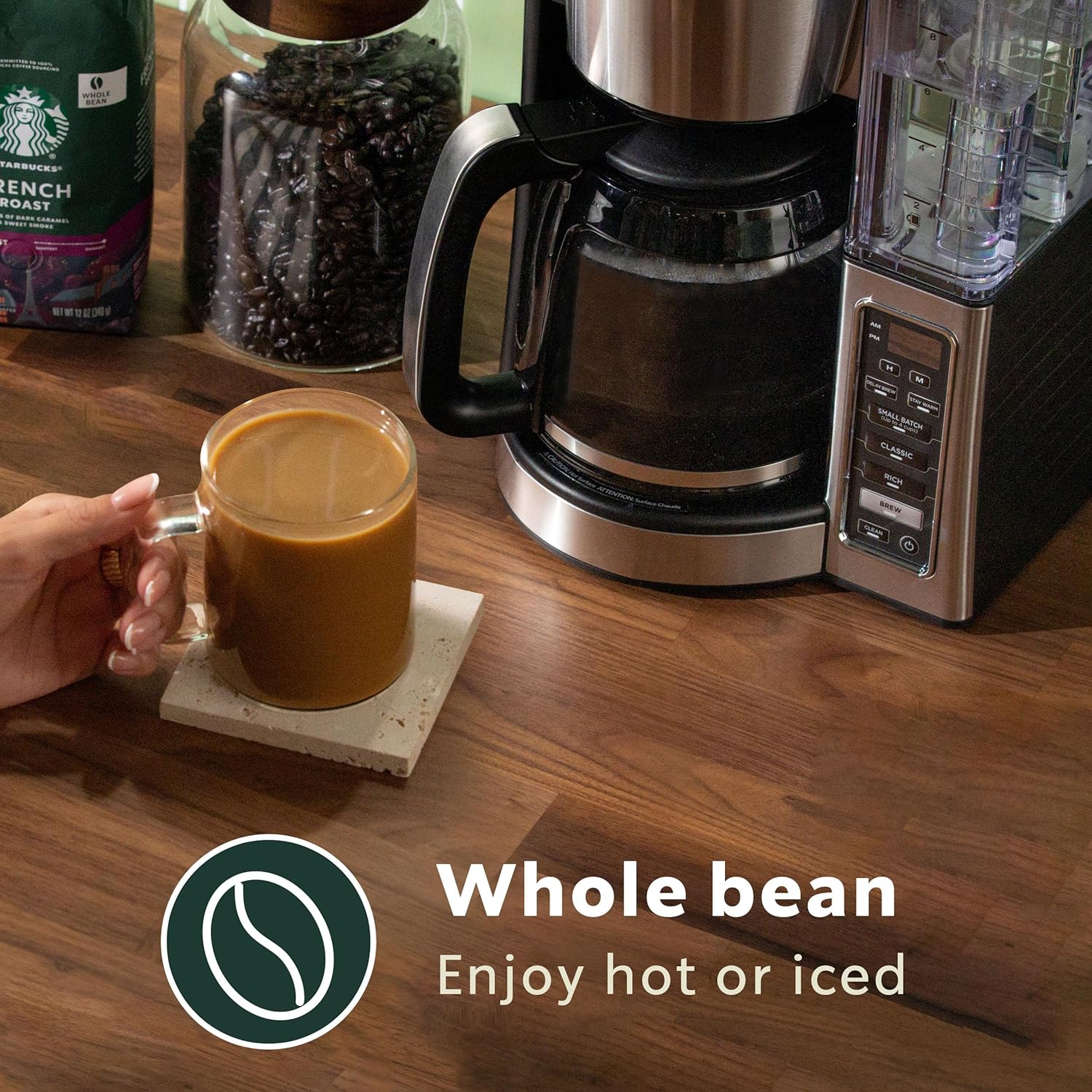 Starbucks Whole Coffee Beans - Medium Roast Pike Place Roast for Hot or Iced Coffee | 12 oz
