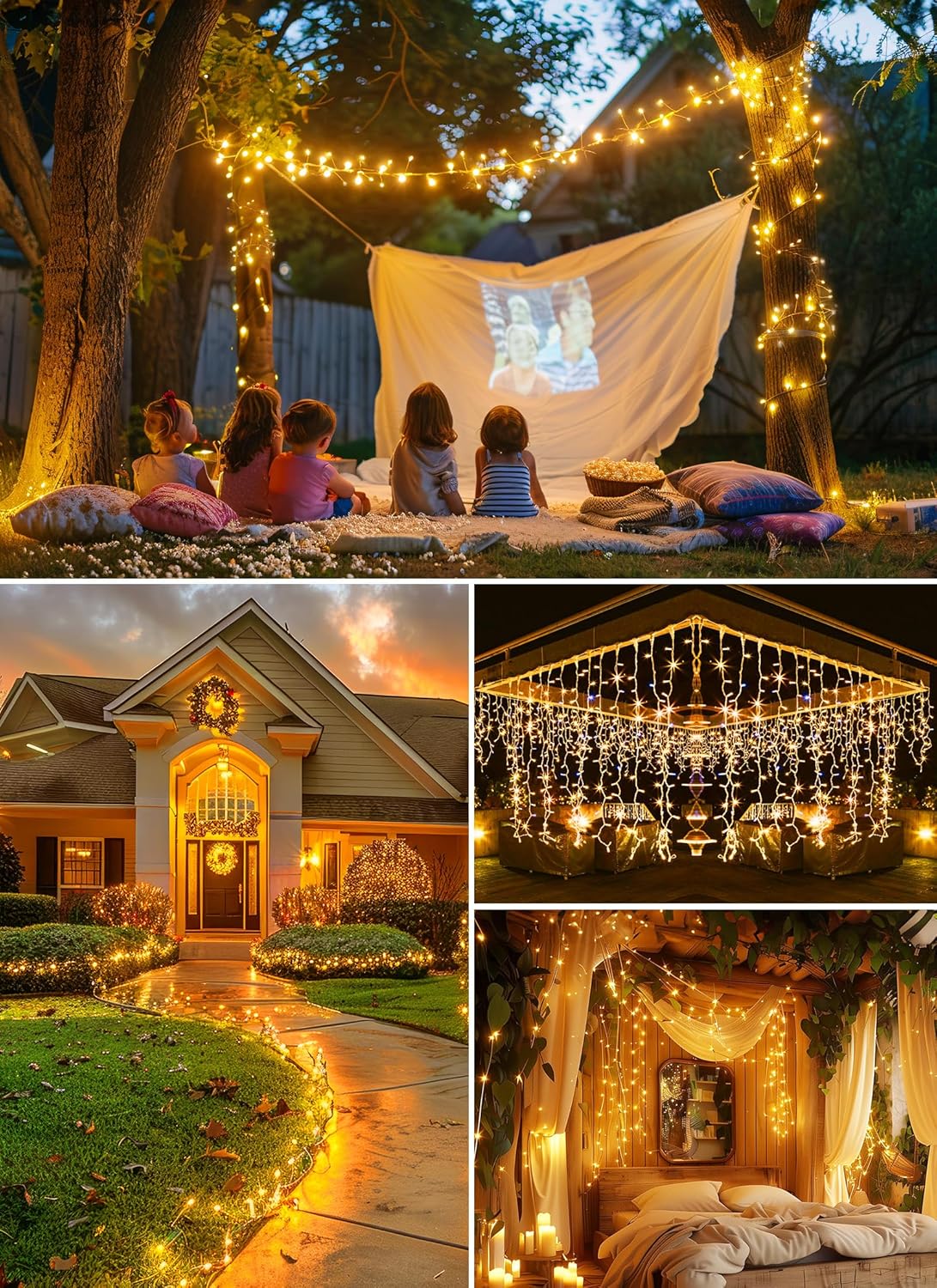 Skiennix Fairy Lights - 5Ft 60 LEDs Battery Operated Twinkle Lights with Remote | Warm White Copper Wire for Indoor/Outdoor Decor