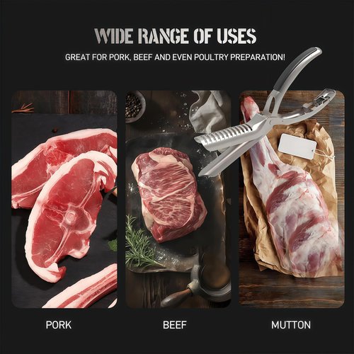 Rib Prep Pro, Stainless Steel Rib Membrane Removal Tool - Ergonomic, Rib Prep Tool Membrane Remover, Dishwasher Safe for Effortless BBQ, Brisket & Meat Preparation