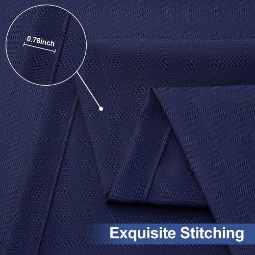 homing 2 Pack Rectangle Table Cloth, Elastic Fitted Fabric Tablecloth Fits for 6 Foot Folding Tables, Washable Table Cover for Picnic, Camping, Indoor & Outdoor (Navy Blue, 30" x 72")