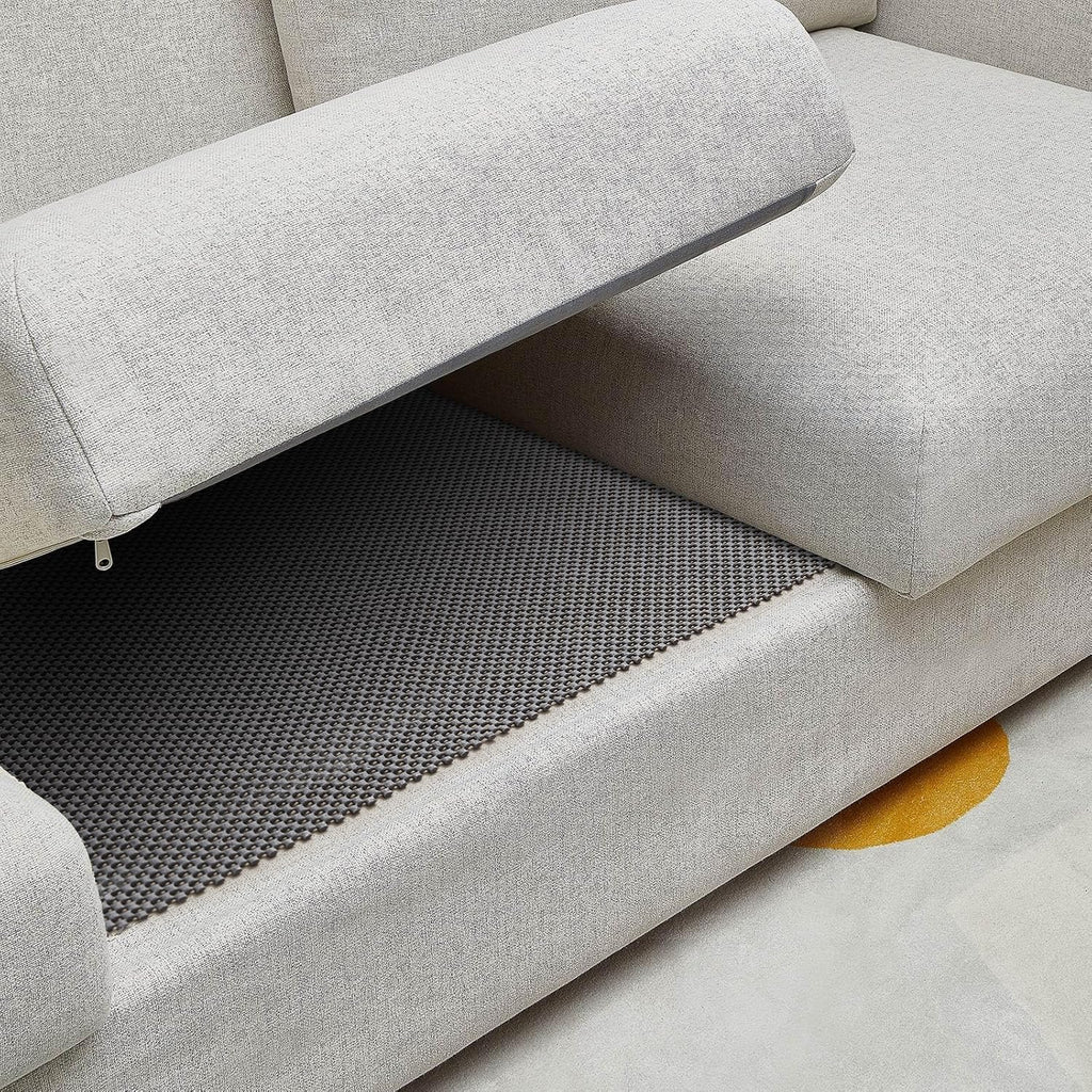 Veken Rug Gripper Pad - Non-Slip 2x4 Ft Thick Dark Grey Mat for Hardwood & Tile Floors