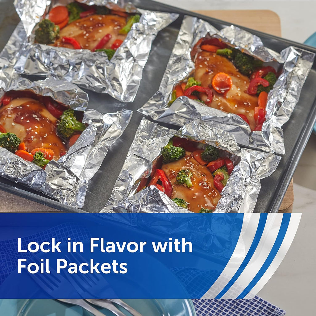 Reynolds Wrap Aluminum Foil Roll - Everyday Strength, Freezer & Grill Safe, 12 Inches Wide | 100 Sq. Ft.