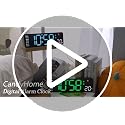 11-Inch LED Digital Wall Clock with Remote, Large Display Alarm & Temp
