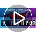 17.2-Inch Large Digital Wall Clock with Remote Control and LED Display