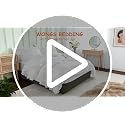 Boho Beige Seersucker Queen Comforter Set with Ruffles