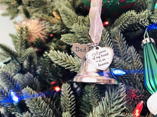 Memorial Christmas Ornament for Dad & Mom | Heartfelt Remembrance Bell | Sympathy Gift for Grieving Families