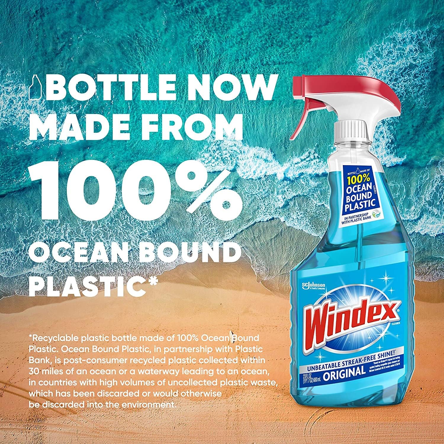 SC Johnson Windex Original Glass Cleaner Set - 5L Refill & 950ml Trigger Spray for Streak-Free Shine