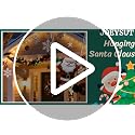JOYSUT 34-Inch Hanging Santa Claus Parachute Christmas Decoration LED Light