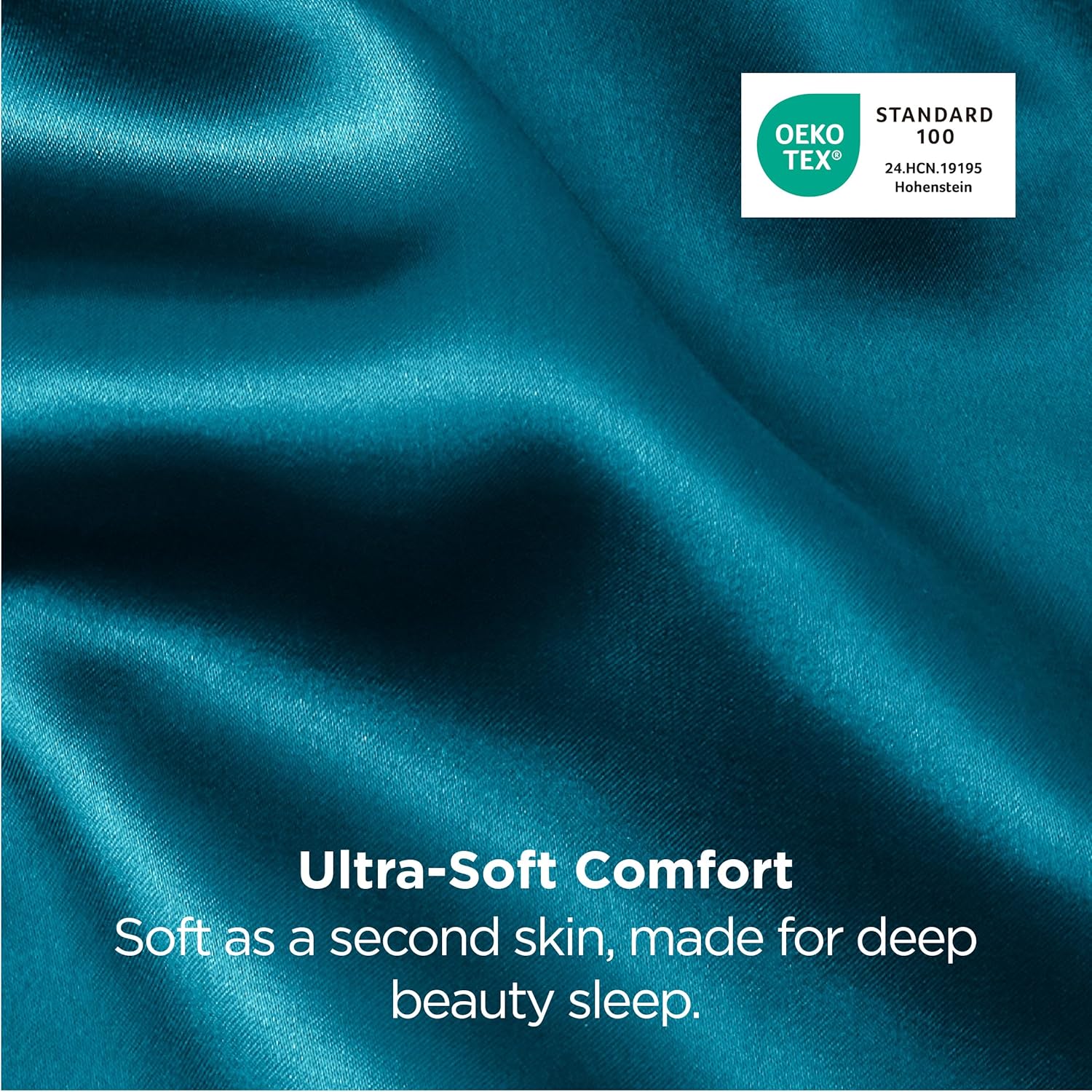 Bedsure Satin Pillowcases - Luxurious Silk-Like Queen Size Set of 2 | Teal 20x30 Inches, Perfect Gift for All