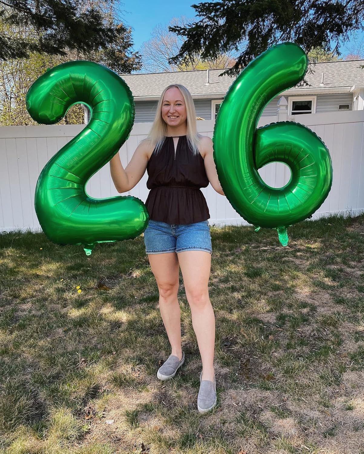 Number 6 Foil Balloon - Dark Green 40 Inch Giant Balloon for 6th Birthday Party Decorations