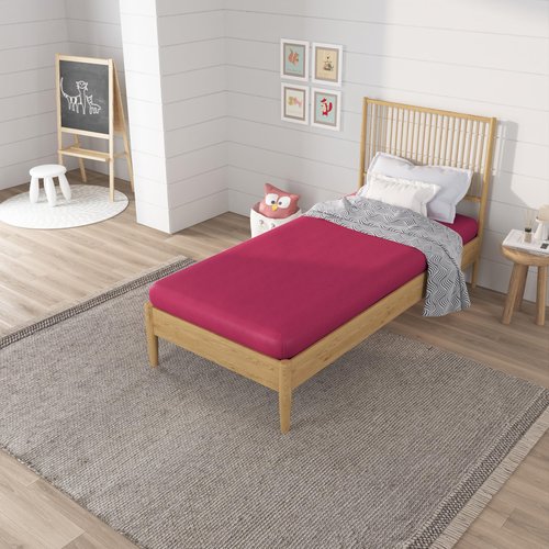 NapQueen 5 Inch Twin Memory Foam Mattress, Medium Feel, CertiPUR-US Certified, Bed in a Box, Breathable Soft Fabric Cover, Pink