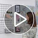 2-Pack Wire Wall Grid Panels for Photo Display and Home Office Organization