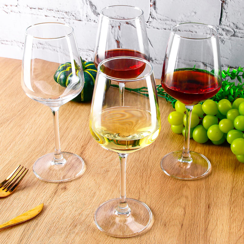 CZUMJJ Wine Glasses set of 8, 12 oz Durable Red White Wine Glasses for Wedding, Party, Dishwasher Safe