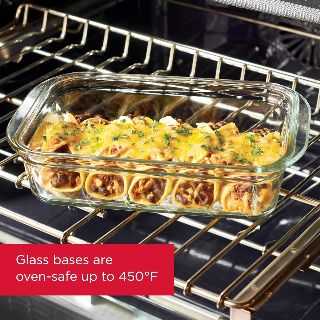 Rubbermaid Brilliance Glass Food Storage Containers - Leak-Proof, BPA-Free, Set of 9, Clear