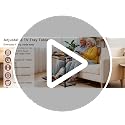 MLZLLL Walnut Wood Large Folding TV Tray Table with Adjustable Height & Tilt, Phone/Tablet Slot - 1 Pack