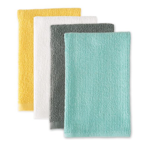 DII Basic Barmop Collection Multi-Purpose Cleaning, Dishtowel Set, Spring, 4 Piece