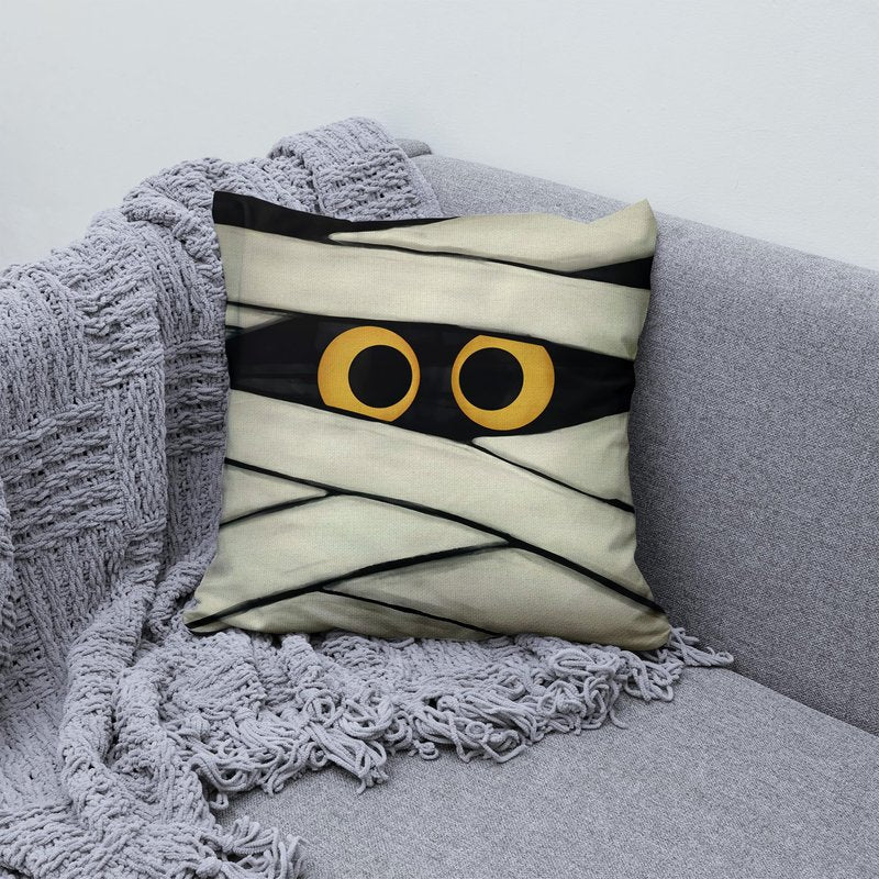 Yarcooly Halloween Pillow Covers Jack O Lantern Throw Pillow Case Spooky Face Mummy Black Cat Fran.kens-tein Decor Halloween Decorations for Home Party