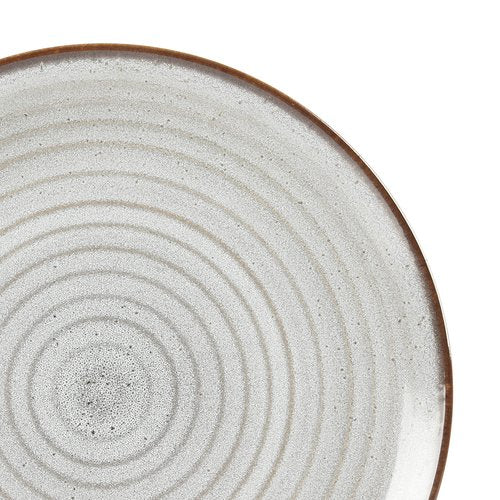 Gibson Elite Dreamweaver Double Bowl Terracotta Reactive Dinnerware Set - Grey, Service for 4 (16pcs)