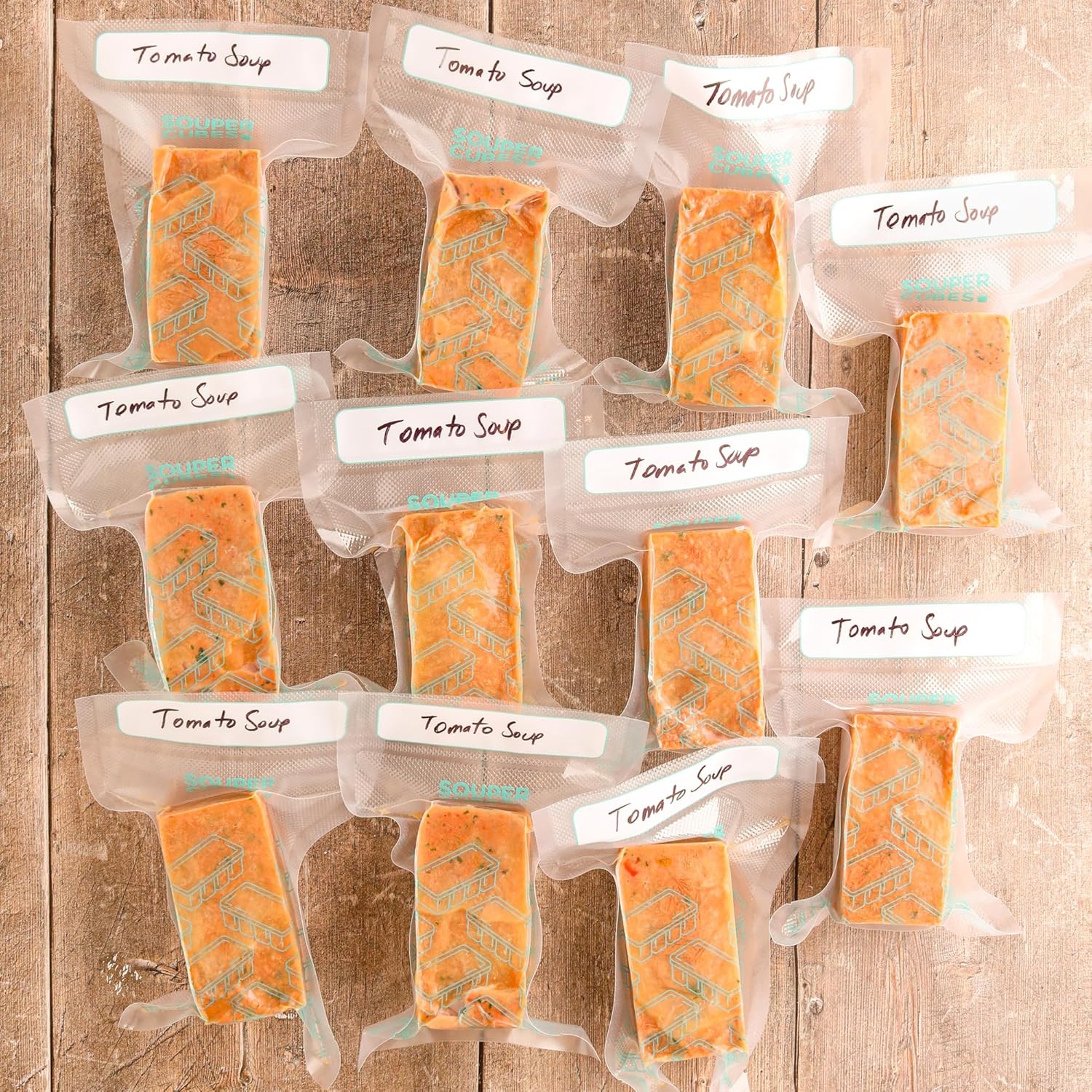 Souper Cubes Pint Vacuum Sealer Bags - 100-Count BPA-Free Precut for Meal Prep & Freezing | 6” x 10”