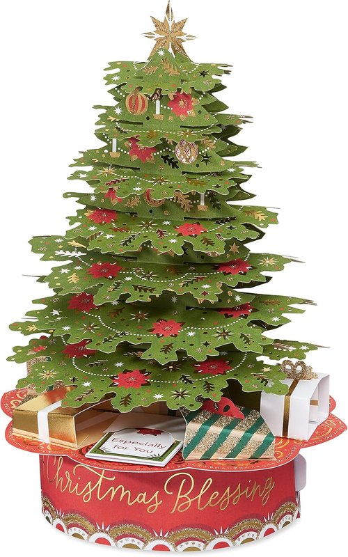 American Greetings Pop-Up Christmas Card - 3D Displayable Holiday Tree | Magic Moments Design