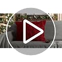 4TH Emotion Red Christmas Pillow Covers 20x20 Set of 2 Faux Fur - 100% Polyester