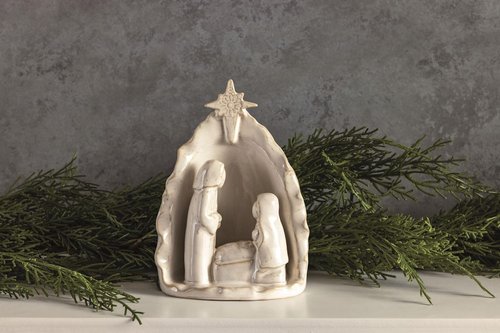 Mud Pie Christmas Stoneware Nativity Set - Handcrafted Holiday Decor for Festive Celebrations