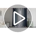 Navy Blue Ombre 100% Blackout Curtains, Thermal Grommet Drapes (52" x 84", 2 Panels)