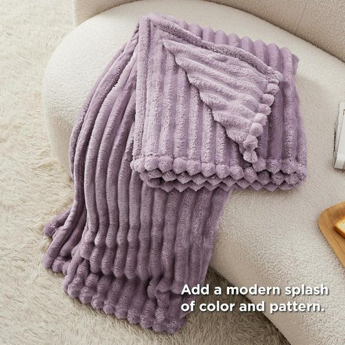 Bedsure GentleSoft Light Purple Throw Blanket - Cozy Soft Couch Blanket for Women | Perfect Gift for Mom, 50x60 Inches