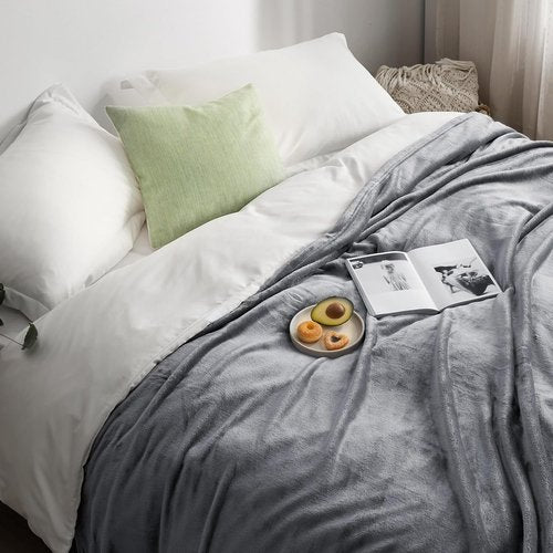 Bedsure Fleece Bed Blanket - Soft, Lightweight Plush Luxury | Queen Size, 90x90 Inches