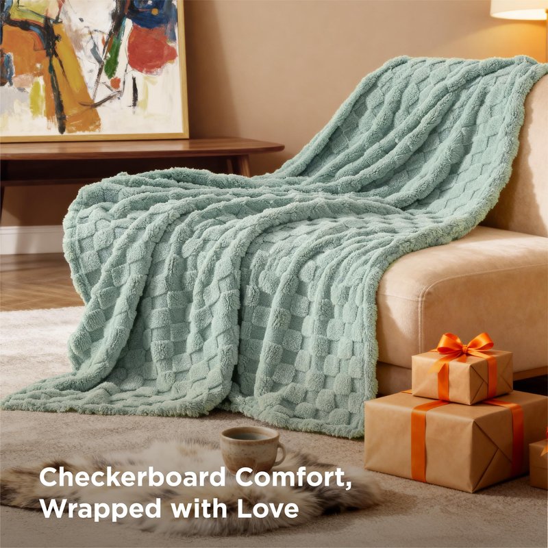 Bedsure GentleSoft Sage Green Throw Blanket for Couch - Super Soft Cozy Mothers Gifts Day Blankets, Cute Comfort Fleece Large Throws for Living Room Bedroom Home Decor, 50x70 Inches