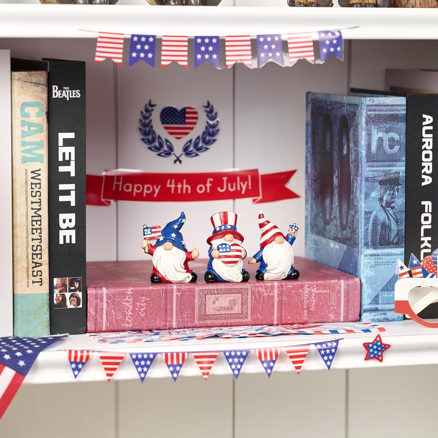 Valery Madelyn Patriotic Gnomes Decorations - 3Pcs Medium USA 250th Anniversary Home Decor