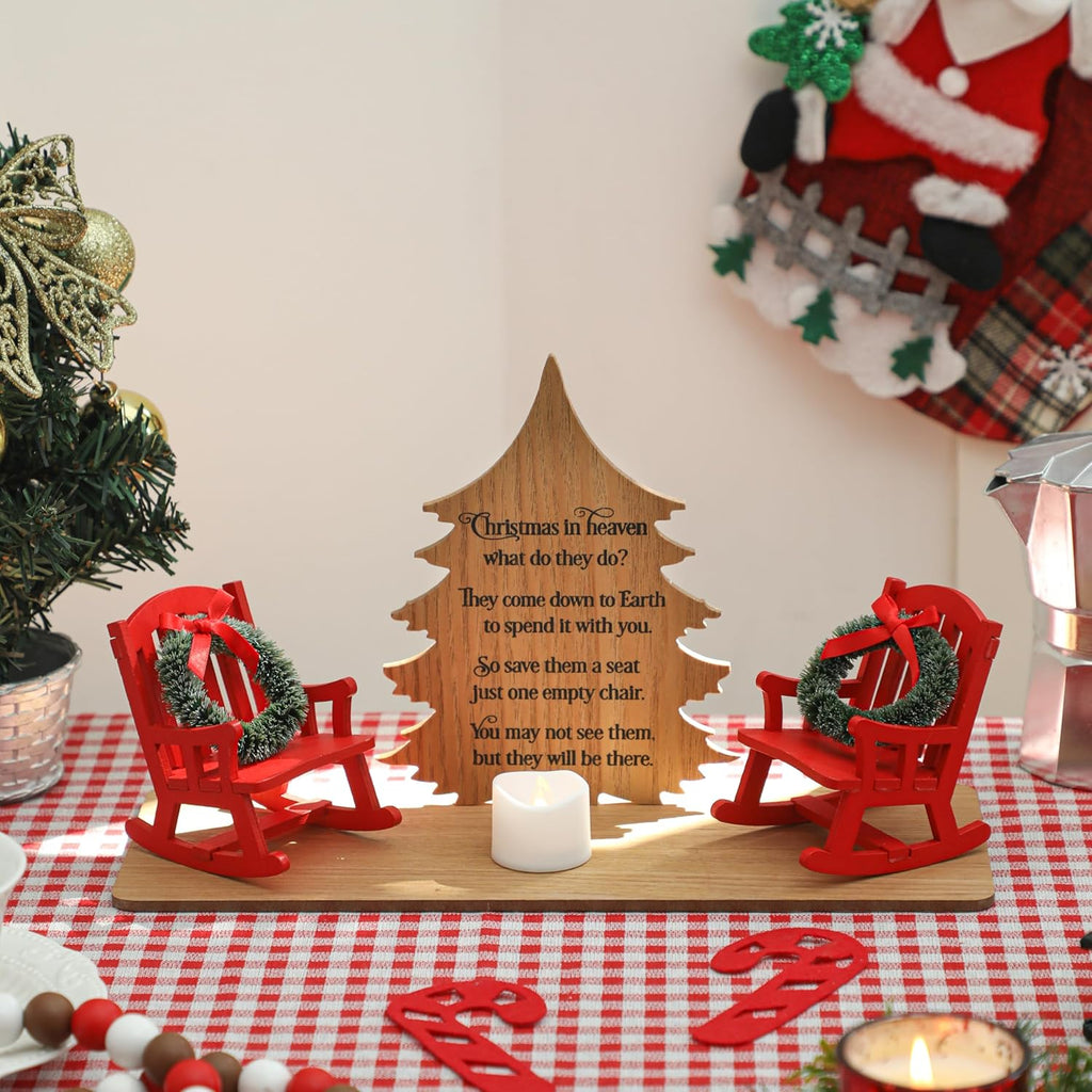 Regine Switzerland Christmas Memorial Candle Holders - Elegant Rocking Chair Ornament | Thoughtful Gift for Loved Ones