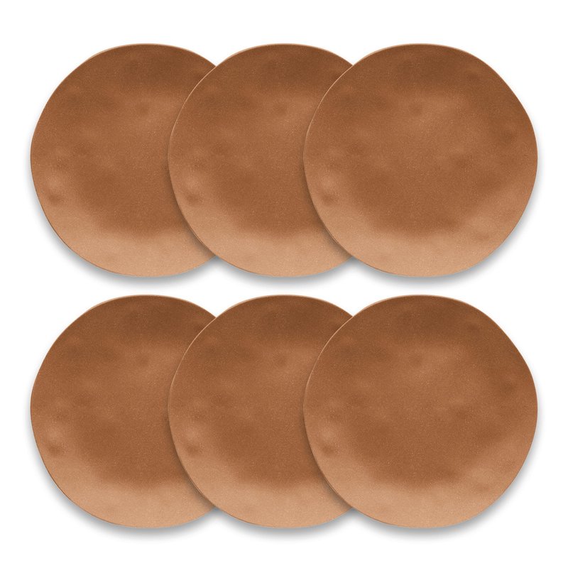 Abode Homewares Planta 10.5'' Dinner Plate Durable Planta Indoor/Outdoor, Shatter-Resistant, and Dishwasher Safe Dinnerware for Camping and Outdoor Dining - Matte Terracotta - Set of 6