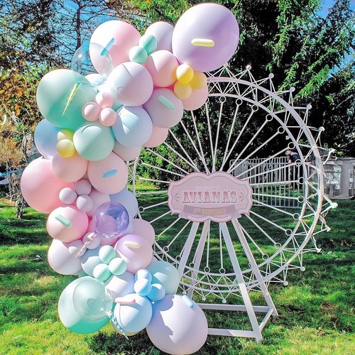 HILAVO Pastel Balloons - 12 Inch Macaron Rainbow Latex Balloons with Colorful Confetti | Perfect for Easter, Birthdays, and Weddings