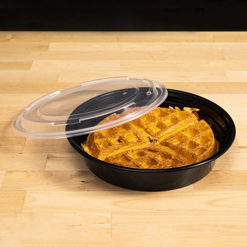 TIYA Food Containers – 16 oz Bulk 150 Pack with Lids – Plastic Food Storage To-Go Round Bowls – Reusable, Microwavable, Dishwasher Safe – Leak-Proof and Great for Meal Prep – BPA-Free